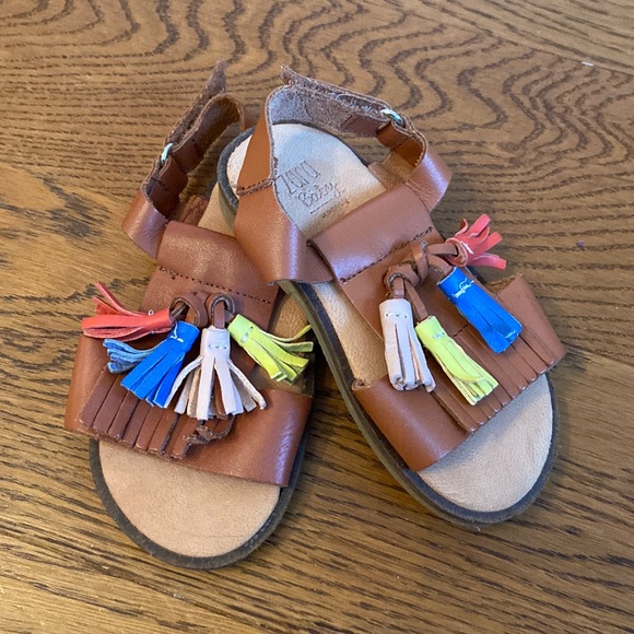NWOT Zara Baby girl leather sandals - Picture 1 of 3
